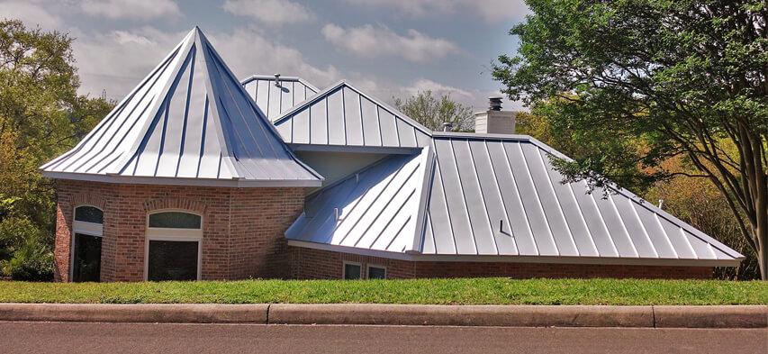 a metal roof