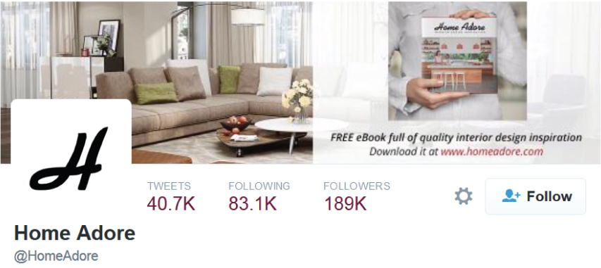 home adore twitter