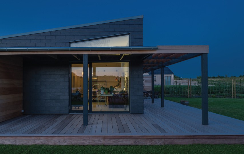 future house with slate cladding in Holbaek Denmark