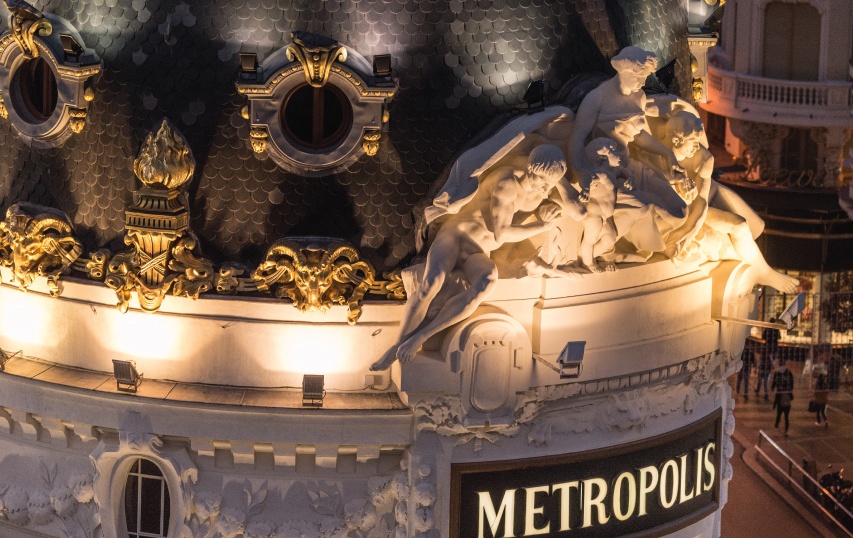 slate roof of the metropolis building- Madrid