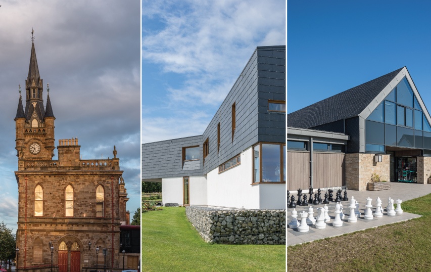 iconic buidlings with cupa spanish slate