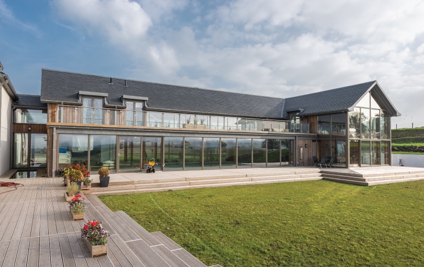 a slate roof in a modern house uk