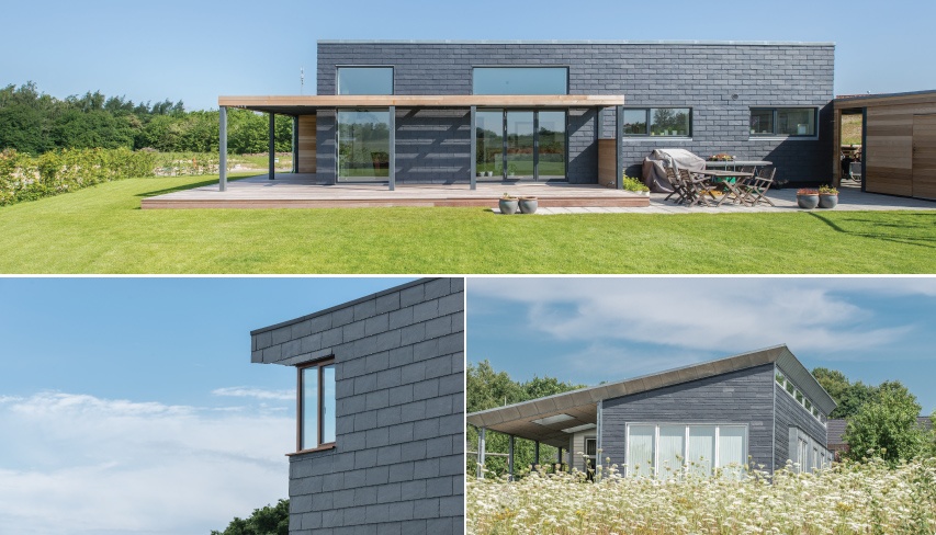 maisons avec bardage en ardoise