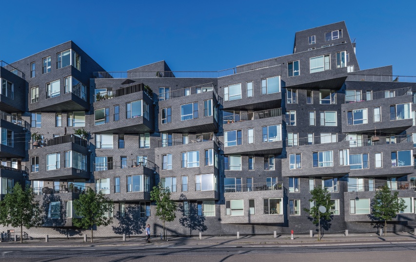 a building in denmark with a slate facade