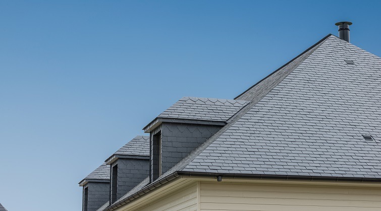 thermoslate solar roof on house in Chailland - France