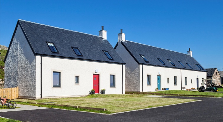 houses in Iona (Scotland) with Cupa Heavy3 roof slates