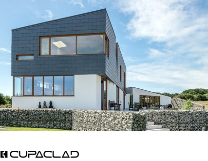 Natural slate rainscreen cladding systems