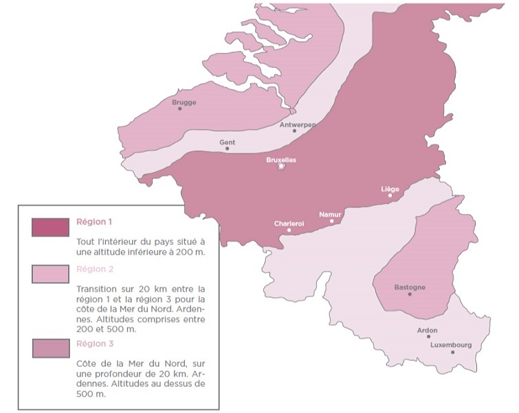regions climatiques belgique