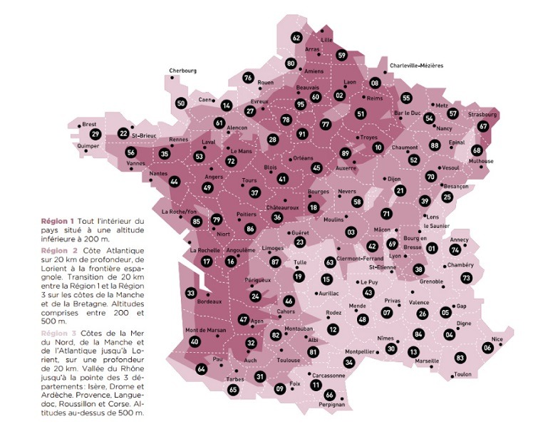 regions climatiques france