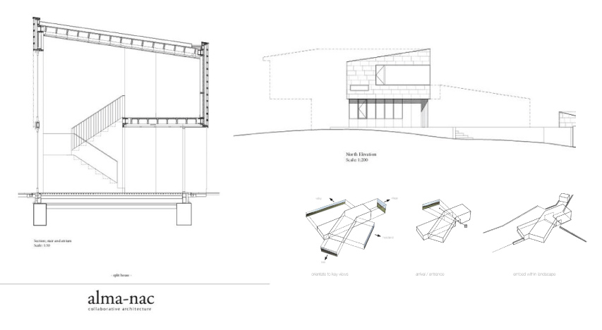 split house drawings