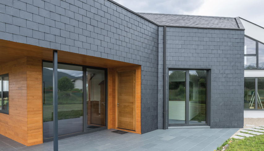 maison passive bardage ardoise - spagne
