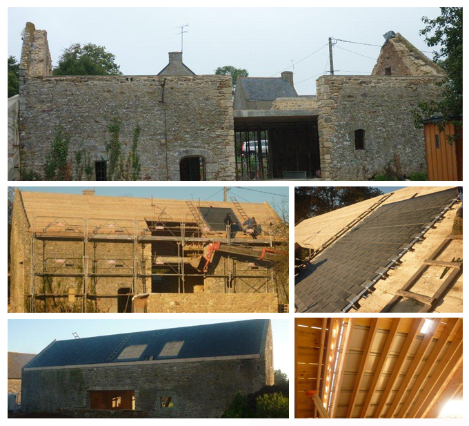 THERMOSLATE sur la toiture d'une maison rénovée à Theix