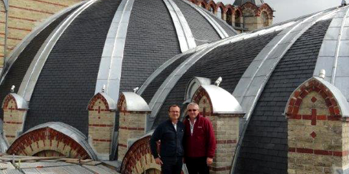 Ardoise naturelle CUPA sur la Basilique Sainte-Clotilde