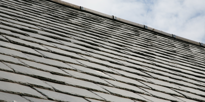 Natural slate roofing