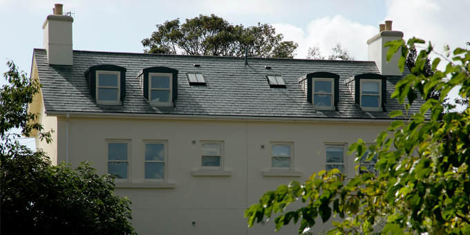 Natural slate roofing