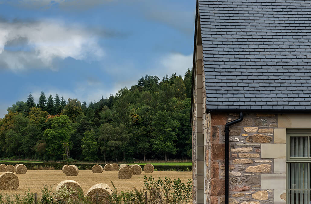 a house with heavy 3 slate roof