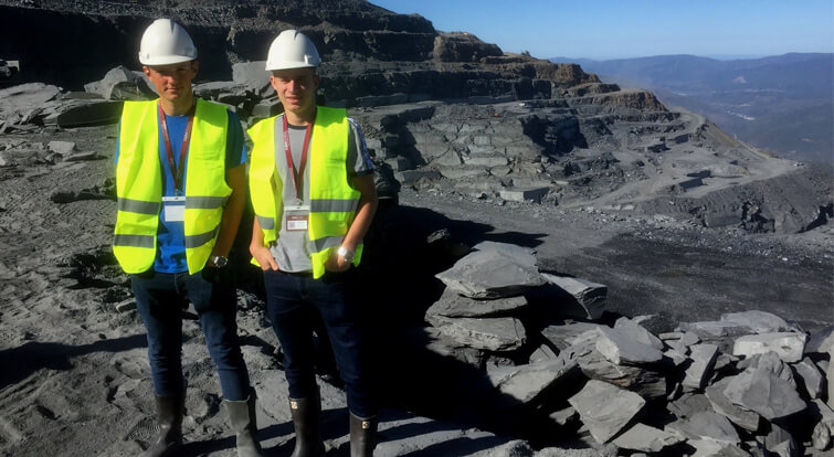 leeds college building apprentices at cupa pizarras quarry in spain