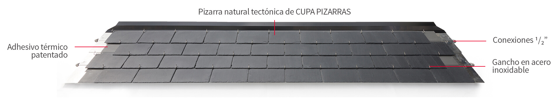 thermoslate panel solar gancho detalle