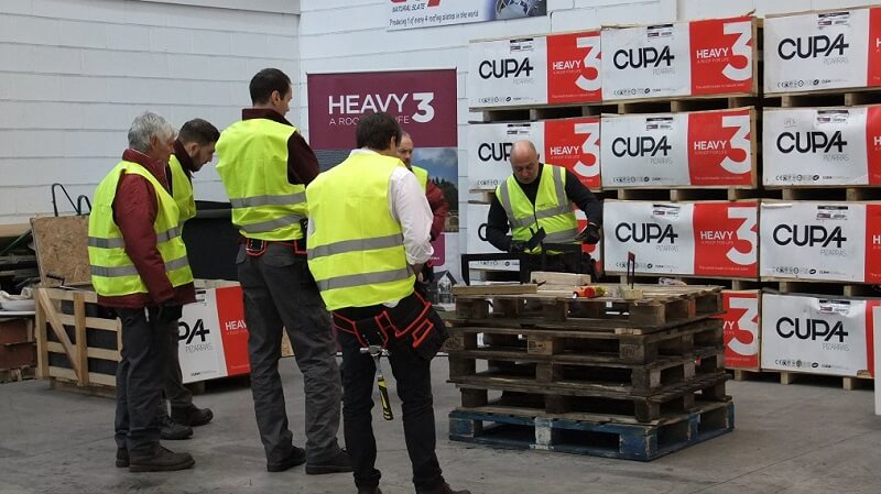 learning about natural slate during the first CUPA PIZARRAS training day and CPD in Scotland 