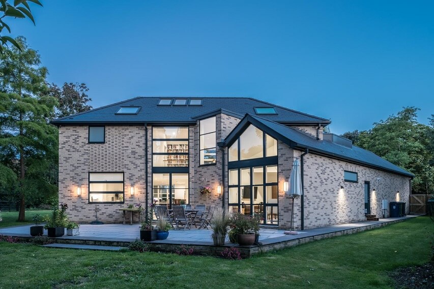 slate roofed single-family home 