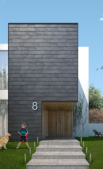façade en zigzag 