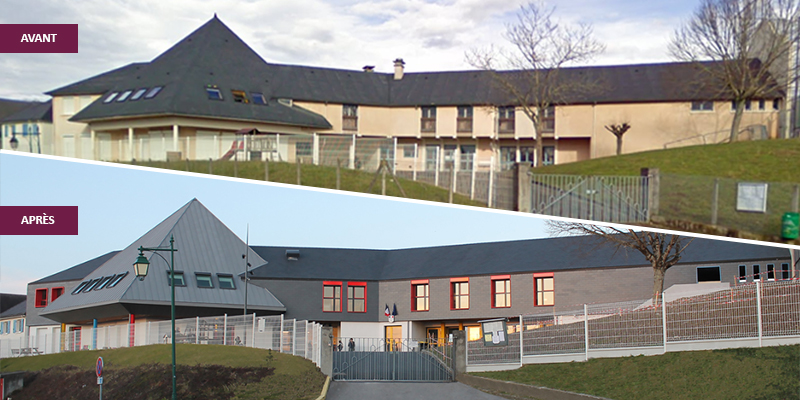 restauration ecole ledeuix avant apres