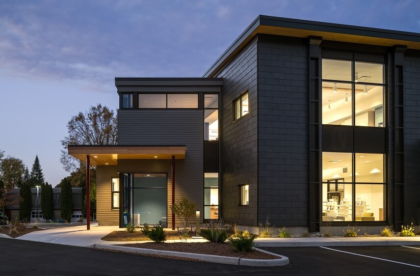 rainscreen cladding in pierson library