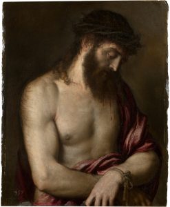 Soporte de pizarra pintura Ecce Homo de Tiziano