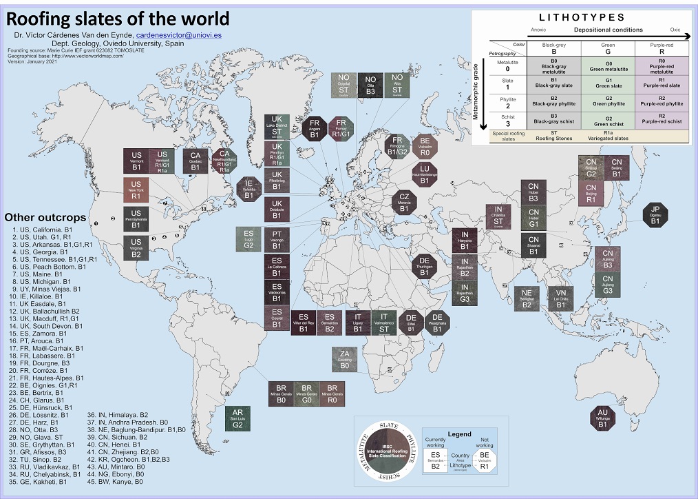 yacimientos de pizarra en el mundo