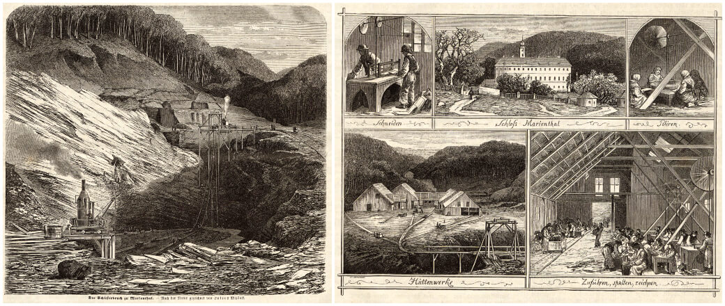 slate mining in Marianka Slovak Republic