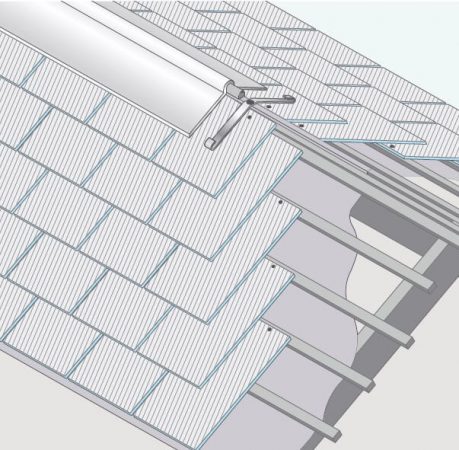 lead roll ridge slate roof