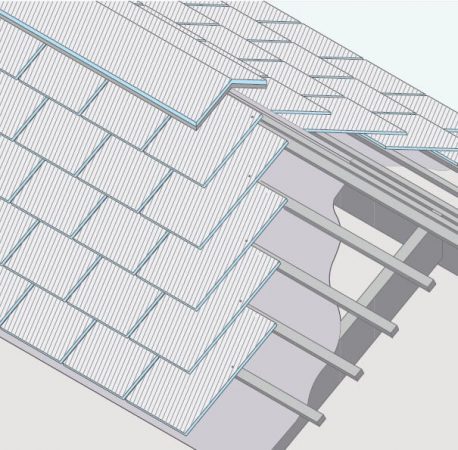 tiled ridge slate roof