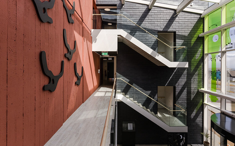 interior of music school in Faroe Islands