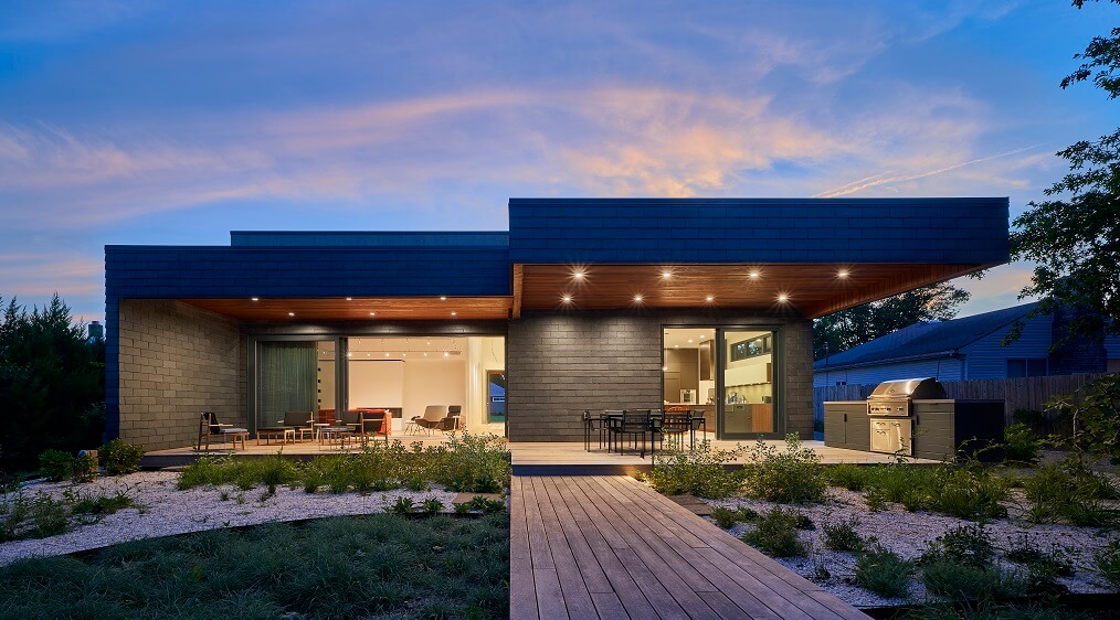 house with slate cladding