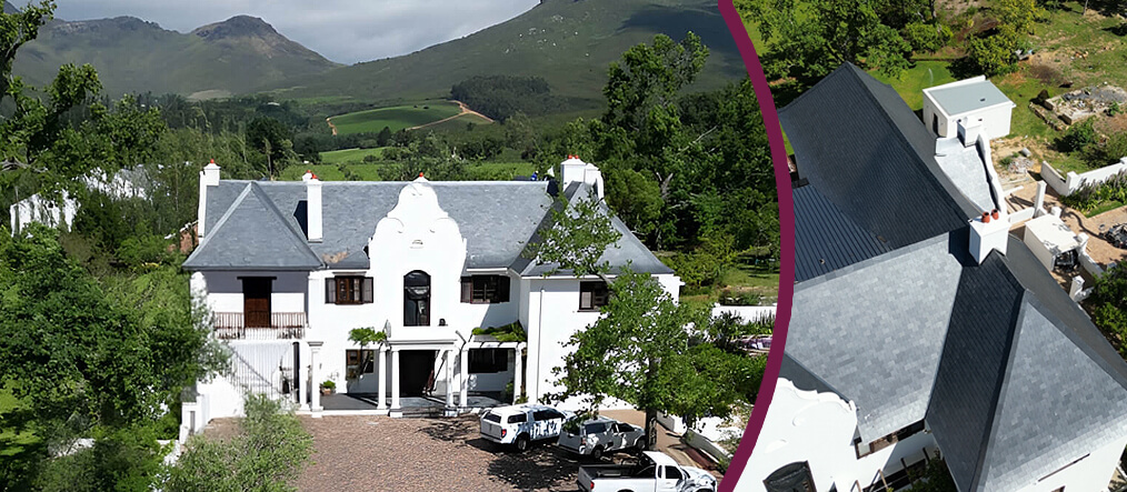 Natural slate roofing project in South Africa