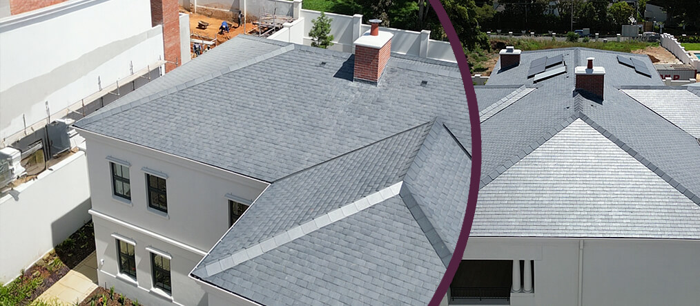 Natural slate roofing project in South Africa