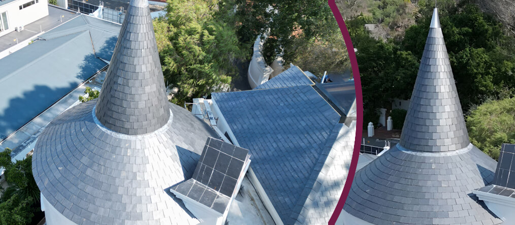 Natural slate roofing project in South Africa