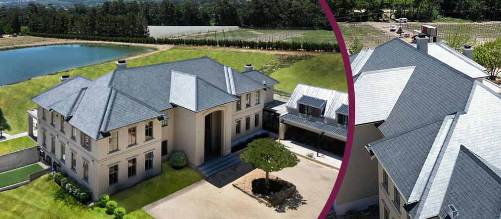Natural slate roofing project in South Africa