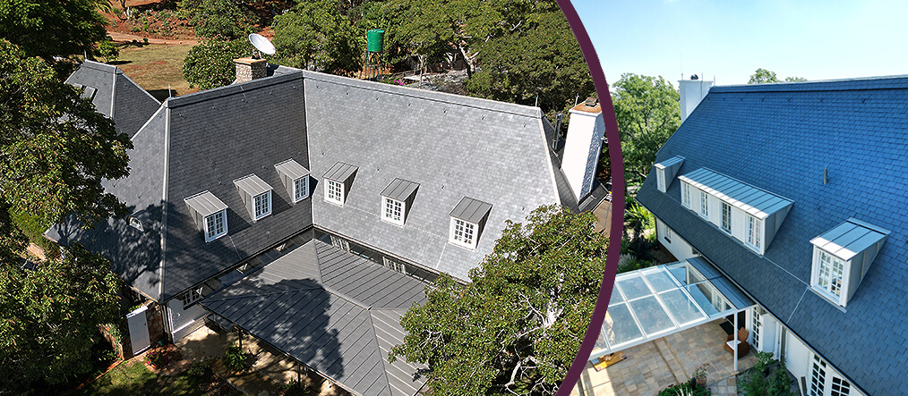 Natural slate roofing project in South Africa