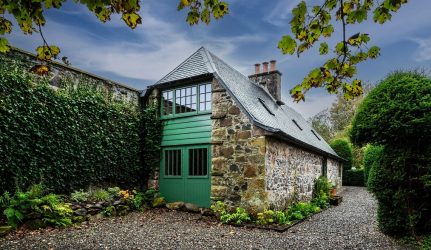 bothy house in Scotland with a slate roof