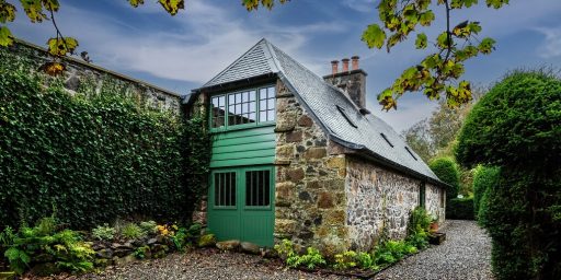 bothy house in Scotland with a slate roof